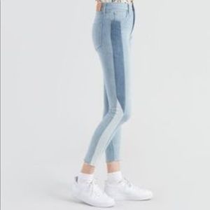 Levi skinny jeans colour block size 27